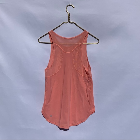 Lululemon Sculpt Tank II Light Lava Style W1NAWS Peach Mesh Tank Top Size 2 - Picture 3 of 11